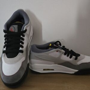 Authentic Jordan Men's White, Gray, and Black Sneakers